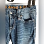 Rock Revival  Peri Jeans Easy straight Embellished Distressed Frayed hem 26 Photo 2