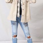 Love Tree Oatmeal/Natural Over Sized jacket Photo 2