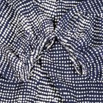 Nine Britton  Deep Navy V Neck Long Sleeve‎ Dotted Blouse M NWT Photo 6