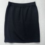 st. john's bay St John Basics Skirt Women 4 Black Santana‎ Knit Wool Blend Pencil Knee Length Photo 1