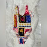 Maaji NWT  Paradise Postals Claire Low Back One Piece Swimsuit Reversible Photo 9