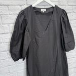 Olivia James The Label Black Georgia Midi Dress Size S Pockets Puff Sleeves Photo 2