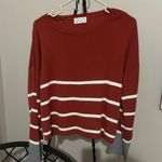 Poof Apparel Poor apparel Red Orange Cropped Sweater Photo 0