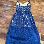 Revolve Blue Lace Dress Photo 4