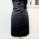 David's Bridal David’s Bridal Black Satin Oasis Bridesmaid Formal Dress Size 6 Holiday Wear Photo 3