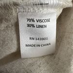 Coco + Carmen Pants Womens Medium Cream Linen Blend Cropped Frayed Hems Neutral Photo 6