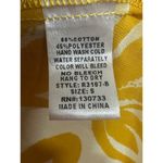 Umgee  Women's Size Small Sleeveless Blouse Tank White Yellow Leaf Design Ruffle Photo 3