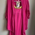 Soybu  Athletic Dress and Matching Cardigan Size Medium Pink and Lime Green Photo 0