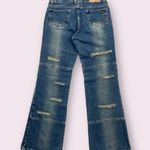 MONNARI Vintage Y2K 2000’s Faded Distressed Mid Rise Wide Leg Jeans Blue Size 10 Photo 6