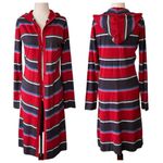 Esprit Y2K  long maxi hoodie in multi-color with button front Photo 1