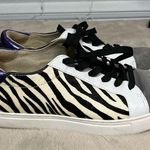 Kenneth Cole Women's Kam Zebra Print Lace Up Sneakers, White, Size 8 Photo 0