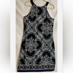 White House | Black Market Black Halter Neck Sleeveless Shift Dress Size Medium Photo 3