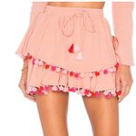 Majorelle  Pink Skirt with Pom-Poms Photo 1