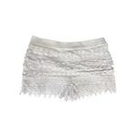 EXPRESS Women's Medium White Shorts Elastic Waist Summer Beach Bohemian Festival Photo 2