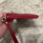 Kate Spade Red Patent Leather Zipper Clutch Wristlet Wallet Photo 14