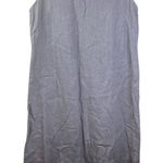 Francesca Bettini 100% Linen Made in Italy Size Large Gray Midi Dress Classic Photo 0