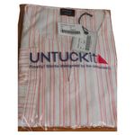 Untuckit Womens 16 Shirt Durfort White Stripe Long Sleeve V Photo 2