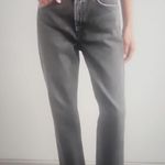 AGOLDE  Riley High Rise Straight Crop Jeans in Charcoal Size 29 Photo 7