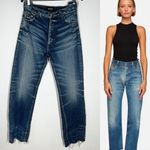 EB Denim 27 OG Reinvented Reclaimed Distressed Denim Jeans Blue Photo 1