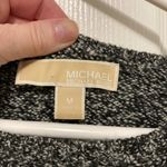 Michael Kors Michael Black Marbled Zipper Detail Merino Wool Blend Sweater Photo 1