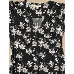 Michael Michael Kors Botanical Print Matte Jersey Dress Black & White Size XL Photo 9