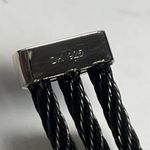 925 5 Carat Peridot Black Twisted Cable Band Bangle Bracelet Photo 4