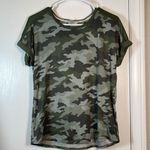Lucky Brand  Camo Green Crew Neck Short Sleeve Blouse Size Medium EUC #0533-OC Photo 1