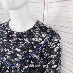 Coach Yoke StaticāPattern Jacquard Long Sleeve Midi Dress Back White 0 Photo 5