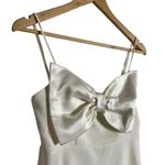 RIXO Bridal Libby Ivory Satin Bow Sleeveless Mini Dress Size XS Photo 6