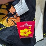 Hibiscus Collection Long floral Sarong with fringe. 💯 rayon. Black/multi. NWT. Black Photo 7