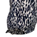 Vince Camuto Leopard Animal Print Ruched Faux Wrap V-Neck 3/4 Sleeve Top Size M Photo 1