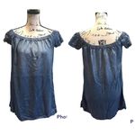 Cloth & Stone Anthropologie Dress Chambray Denim Off Shoulder blue size XS Photo 5