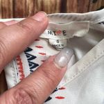 Mini Mine Womens Spaguetti Strap Geometric Pattern Boho White Romper Size Small Photo 8