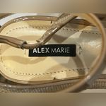 Alex Marie FINAL PRICE  "Marla" Leather Ankle Strap Open Toe Heels Ceylon Beige Photo 3