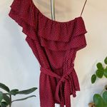 Anthropologie  Maeve Red and White Textured Top Photo 1