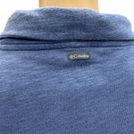 Columbia  Women Medium Heather Blue Asymmetrical Collar Sweatshirt Jacket Photo 7