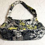 Vera Bradley Baroque Black Yellow Gray White Retired Pattern Shoulder Bag Purse Photo 9