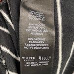 White House | Black Market  Rhinestone Striped V Neck Tank Top Small Black White Photo 5