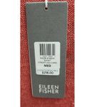 Eileen Fisher  Linen Cardigan Sweater Coral Orange M Midi Open Front Lightweight Photo 4