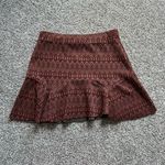 Free People red & yellow knit mini skirt size M NWT Photo 1