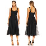 Zimmermann NWT Black Tulle Mesh Overlay Corset Maxi Dress Size 4 Photo 1