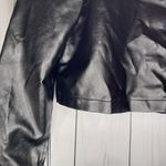 Romwe  Faux Leather Black Cropped Biker  Jacket Photo 10