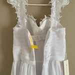 Mingda White Lace Floral Off The Shoulder Wedding Dress Size 6 Photo 12