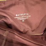 Athleta Persistence Camo Laser cut 7/8 Tights Size XS Antique Burgundy Workout Photo 9