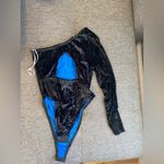 YITTY  Plusshy Asymmetrical Velvet Bodysuit Size 1X Photo 1