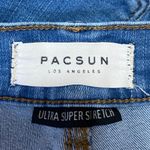 PacSun  Blue Skinny Leg Super High rise Raw Hem Ankle Denim Jeans Pants Size 25 Photo 3