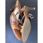 Cole Haan NEW NikeAir Brown Leather Gold Studded Heels Shoes Sandals 9 B Photo 7