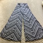 VINTAGE TRIBAL PRINT BOHO SEMI SHEAR PALAZZO PRINT PANTS by JOHNNY MADE IN USA Black Size undefined Photo 1
