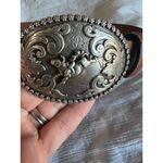 Nocona Belt size 28 with Buckle Brown Cowboy crocodile Leather Horse Rodeo Photo 5