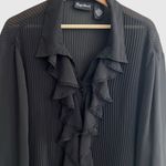 Maggie Barnes  Womens Oversized Top Size 2X Stretch Accordion Pleat Romantic Goth Photo 2